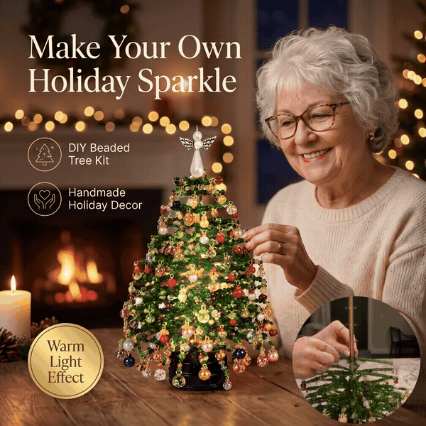 Dlovivo Christmas Glow — DIY Beaded Tree Kit