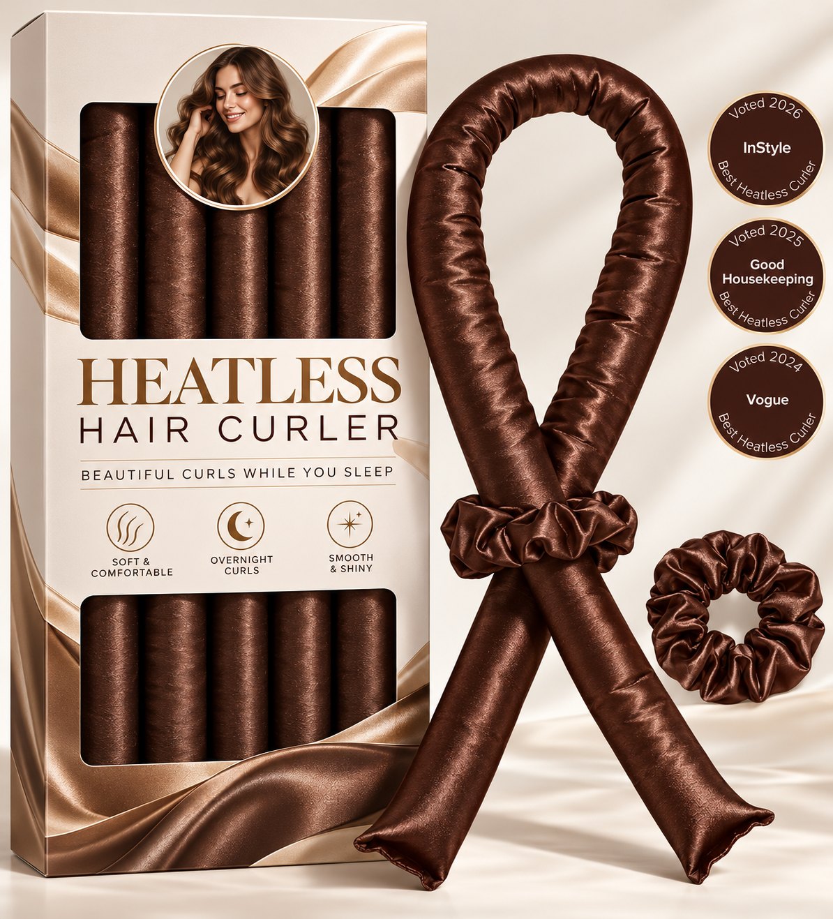 Satin Heatless Curls Overnight Set🍀