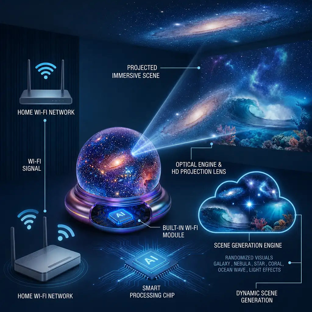 🔮Night Light Projector - Smart Holographic Star Projector🍀