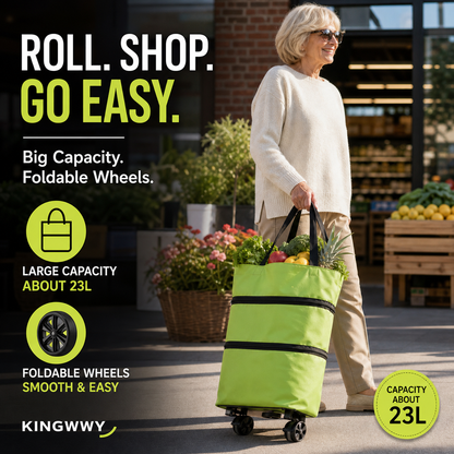 🛢️ 2026 Sale — Over 31,000 Sold! 2-in-1 Foldable Shopping Cart