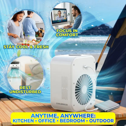 Portable Air Cooler,3-in-1 Cooling Fan with 2 Mist Speeds