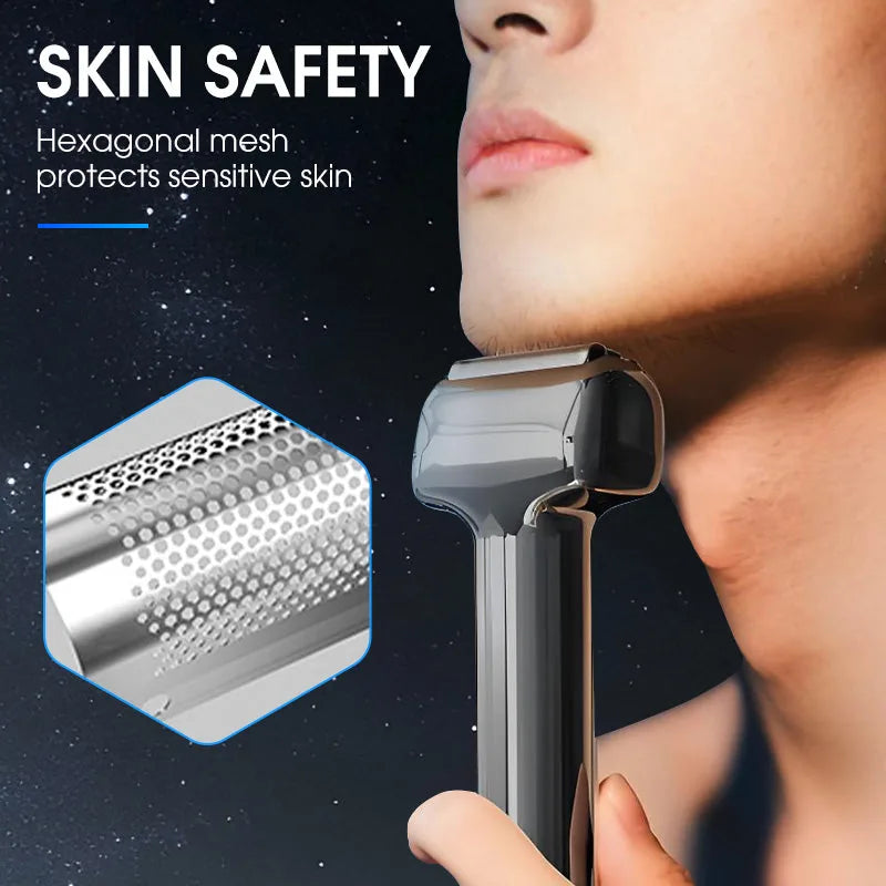 🪒50% OFF NOW! Men's Rechargeable Foil Electric Shaver – Efficient Close Shaving, Cordless Portable Wet & Dry Beard Razor for Daily Grooming