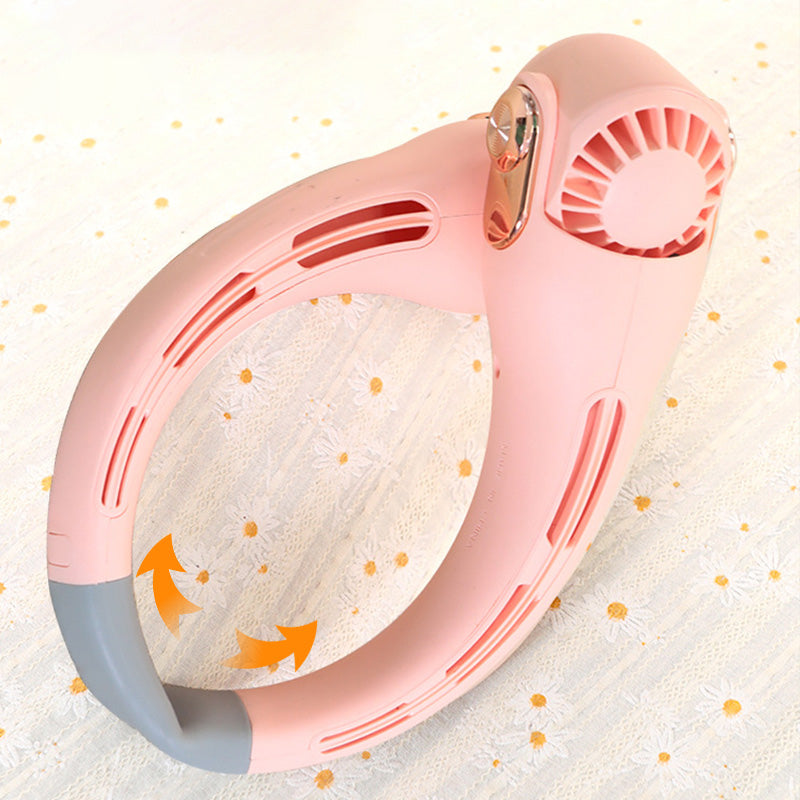 🥳2026 HOT SALE🥳💞50K+ SOLD!🍃💨 50% OFF! Neck Air Conditioner Fan – Ultra‑quiet, 360° rotating, 3 speeds. Hands‑free cooling, long battery. Summer essential! 😎🌬️