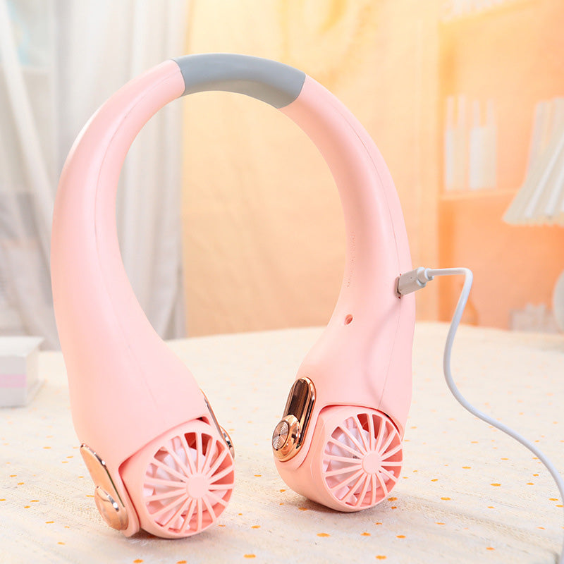 🥳2026 HOT SALE🥳💞50K+ SOLD!🍃💨 50% OFF! Neck Air Conditioner Fan – Ultra‑quiet, 360° rotating, 3 speeds. Hands‑free cooling, long battery. Summer essential! 😎🌬️