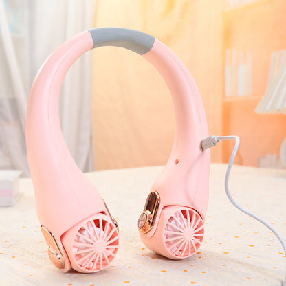 🥳2026 HOT SALE🥳💞50K+ SOLD!🍃💨 50% OFF! Neck Air Conditioner Fan – Ultra‑quiet, 360° rotating, 3 speeds. Hands‑free cooling, long battery. Summer essential! 😎🌬️