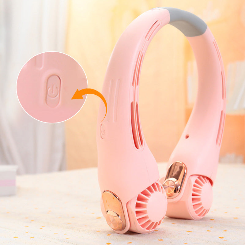 🥳2026 HOT SALE🥳💞50K+ SOLD!🍃💨 50% OFF! Neck Air Conditioner Fan – Ultra‑quiet, 360° rotating, 3 speeds. Hands‑free cooling, long battery. Summer essential! 😎🌬️