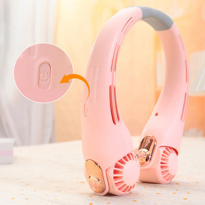 🥳2026 HOT SALE🥳💞50K+ SOLD!🍃💨 50% OFF! Neck Air Conditioner Fan – Ultra‑quiet, 360° rotating, 3 speeds. Hands‑free cooling, long battery. Summer essential! 😎🌬️