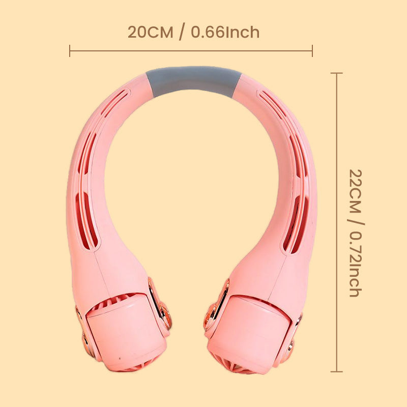 🥳2026 HOT SALE🥳💞50K+ SOLD!🍃💨 50% OFF! Neck Air Conditioner Fan – Ultra‑quiet, 360° rotating, 3 speeds. Hands‑free cooling, long battery. Summer essential! 😎🌬️