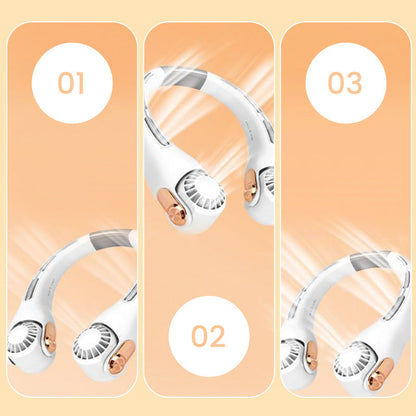 🥳2026 HOT SALE🥳💞50K+ SOLD!🍃💨 50% OFF! Neck Air Conditioner Fan – Ultra‑quiet, 360° rotating, 3 speeds. Hands‑free cooling, long battery. Summer essential! 😎🌬️