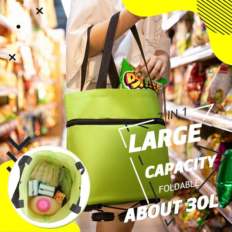 🛢️ 2026 Sale — Over 31,000 Sold! 2-in-1 Foldable Shopping Cart