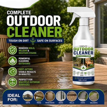 Outdoor Cleaning Spray for Patios, Decks, Fences, Brick, Stone, Steps & Walkways – Tough on Dirt, Grime, Moss & Green Buildup