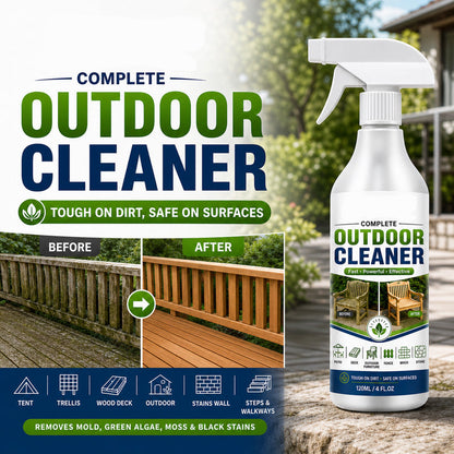Outdoor Cleaning Spray for Patios, Decks, Fences, Brick, Stone, Steps & Walkways – Tough on Dirt, Grime, Moss & Green Buildup
