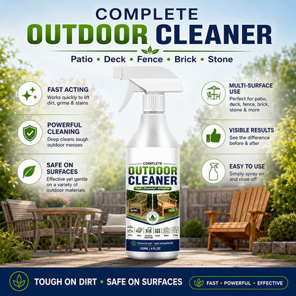 Outdoor Cleaning Spray for Patios, Decks, Fences, Brick, Stone, Steps & Walkways – Tough on Dirt, Grime, Moss & Green Buildup